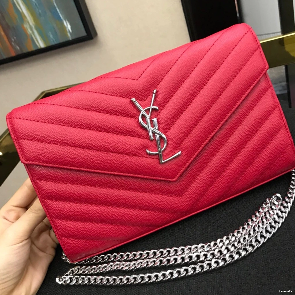 YSL CASSANDRE CHAIN MATELASSÉ WALLET 0725
